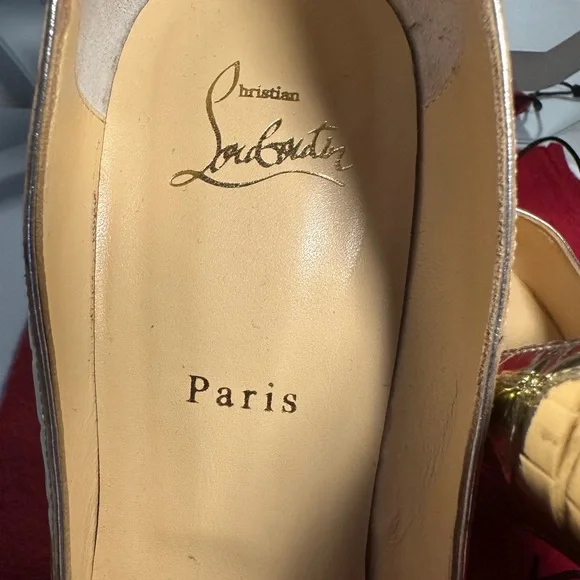 Christian Louboutin Silver Stiletto Heels - Picture 2 of 7